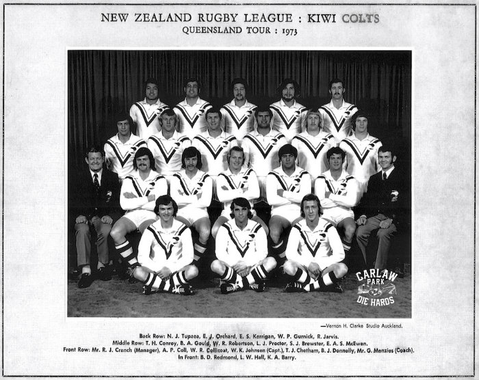 New Zealand Rugby League Kiwi Colts Queensland Tour 1973